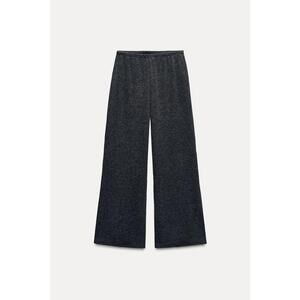 ZARA 2 PIECES SET SOFT FEEL SHORT SLEEVE KNIT TOP AND WIDE LEG PANTS SIZE SMALL